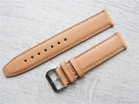 Stitched Leather Watch Strap 20mm купить на Ярмарке Мастеров