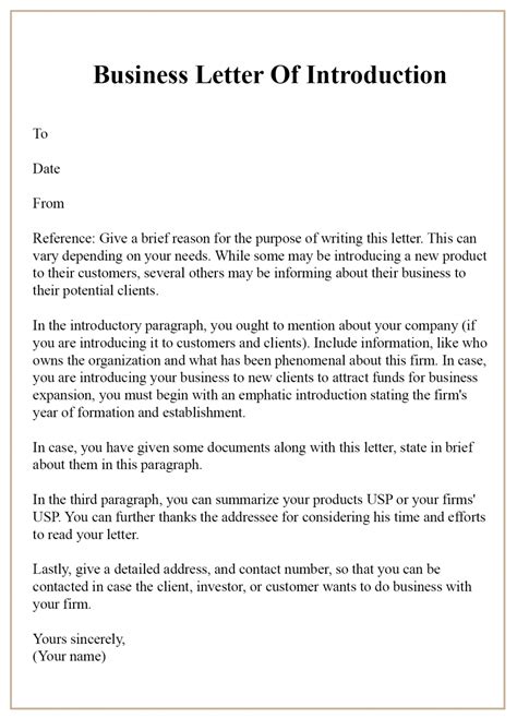 How To Write A Business Introduction Letter With Free Templates