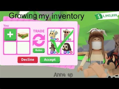 Day Growing My Inventory Without Robux In Days In Adopt Me