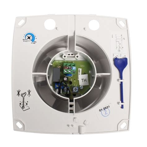 Bathroom fan humidity sensor/timer Ø100mm white silent
