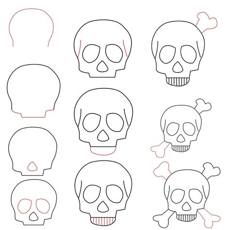 Skull Drawing Steps Skulls Drawing Cool Skull Drawings Skull Drawing