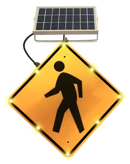 Traffic Safety Direct Solar Led Pedestrian Crossing Sign W11 2 24x24 Egp