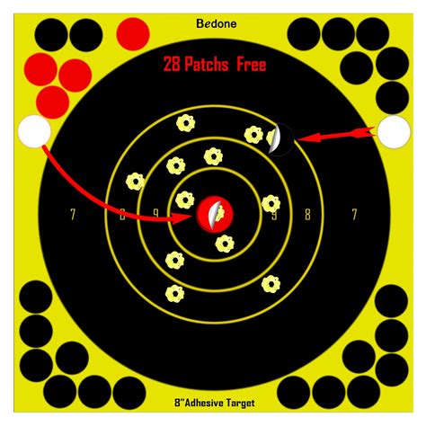 7 Inch Self Adhesive Shooting Targets 100 And 60 And 30 Pack Splatter