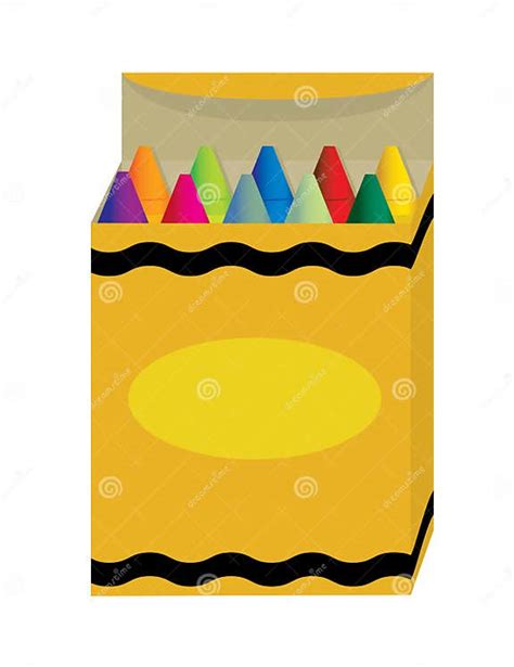 Box Of Crayons Stock Vector Illustration Of Waxy Coloring 9698017