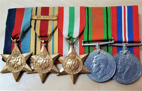 Ww2 British Army 8th Army Africa And Italy Star Campaign Medal Group Jb