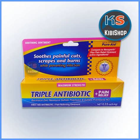 Pure Aid Triple Anti Biotic 94g Pain Relief Minor Infections Cuts