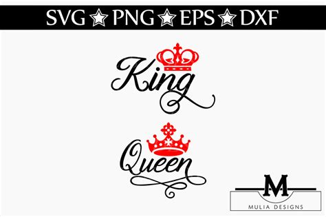 King And Queen Svg Free Crown Set Clip Art Svg Cutting File Svgbomb