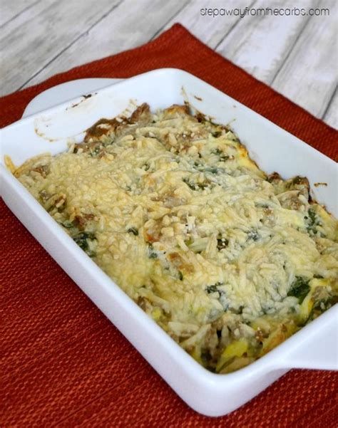 It's loaded with flavor and low carb too! Low Carb Turkey Casserole with Cheese and Spinach - keto comfort food recipe | Turkey casserole ...