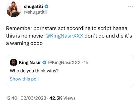 Shugatiti And King Nasir Arrange Sex Bout Netizens React Thegossipbase