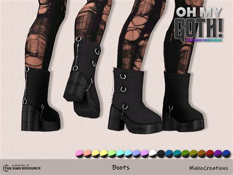 The Sims Resource Oh My Goth Boots Sims 4 Teen Sims Four Sims Cc