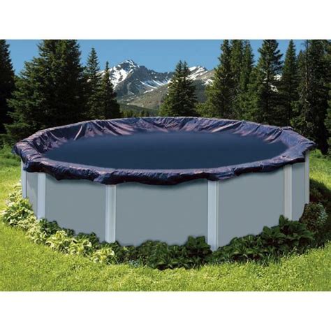 Winter Pool Cover Above Ground 24 Ft Round With Cable Ratchet Mettalic