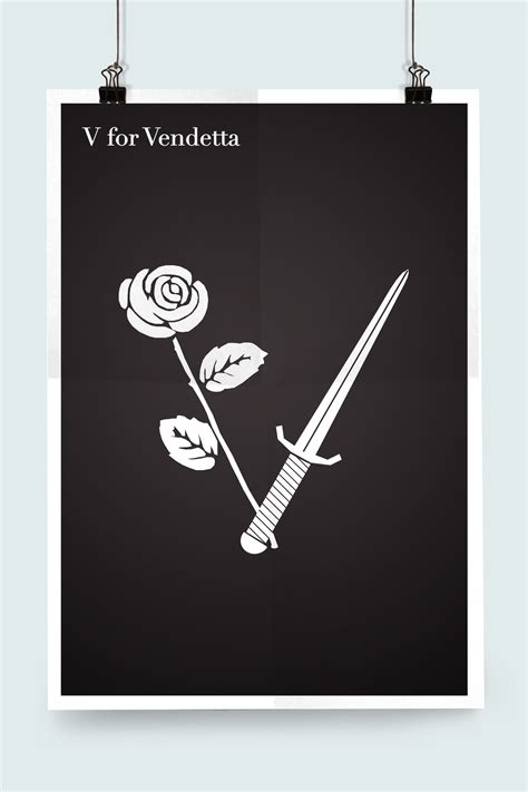 Minimalist Poster V For Vendetta Com Imagens V De Vingan A