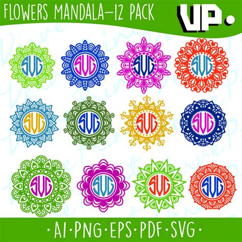 Free Free 141 Monogram Flower Mandala Svg SVG PNG EPS DXF File