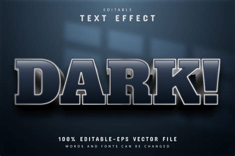 Dark Text Effect Editable Graphic By Aglonemadesign · Creative Fabrica