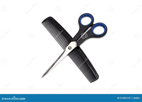 Comb And Scissors Stock Image Image Of Scissors Coiffure 21945779