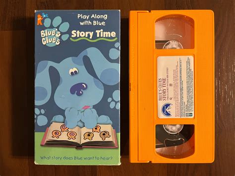 Nick Jr.s Blues Clues: Story Time, Play Along With Blue 1998 VHS Orange