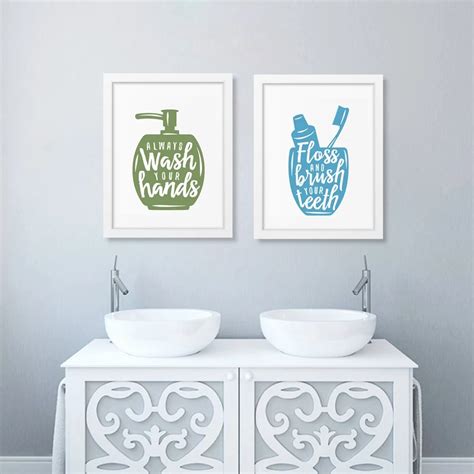 Bathroom Related Posters With Quote Canvas Printing Wash Your Hands