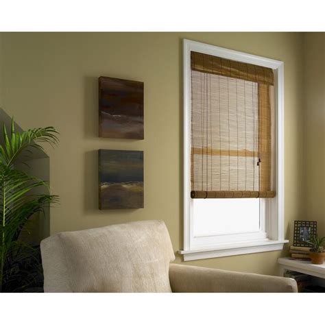 Style Selections Light Filtering Corded Natural Roman Shade At