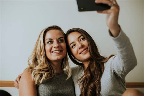 Premium Photo Lesbian Couple Taking A Selfie