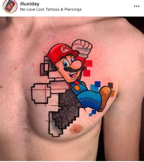 Pin By Vaughn Leland On Tatted Up Nintendo Tattoo Mario Tattoo Tattoos