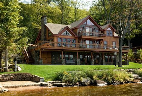 If you're building a vacation getaway retreat or primary residence in a scenic area, like the mountains, or by a lake, the more indoor/outdoor living space the better. Elegant House Plans With Walkout Basements On Lake - New ...