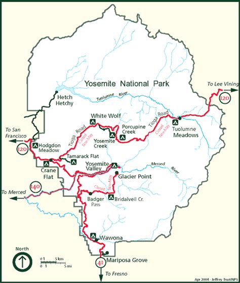 Yosemite National Park Maps