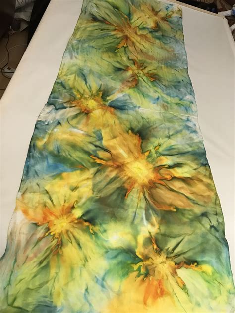 Silk Scarf Tie Dye Silk Painting Techniques Silk Painting Hand