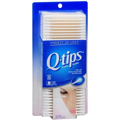 Q Tips Cotton Swabs For Hygiene And Beauty Care Original Made With 100 Cotton 375 Count
