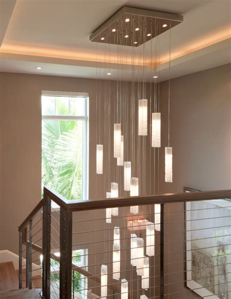 Tanzania Chandelier Contemporary Living Room Stairwell Light Fixture