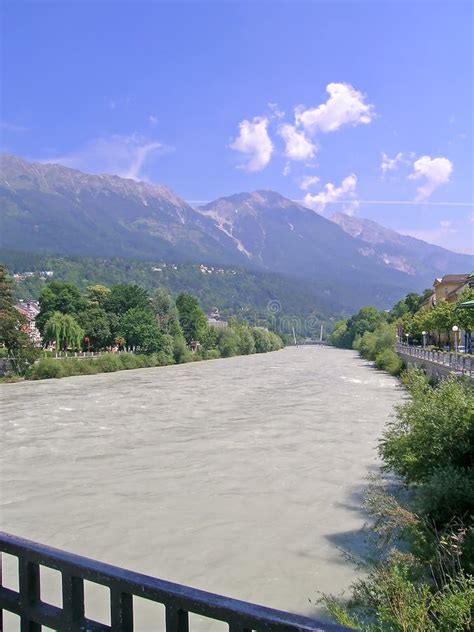 Inn River And Alps Innsbruck Austria Stock Photo Image Of River