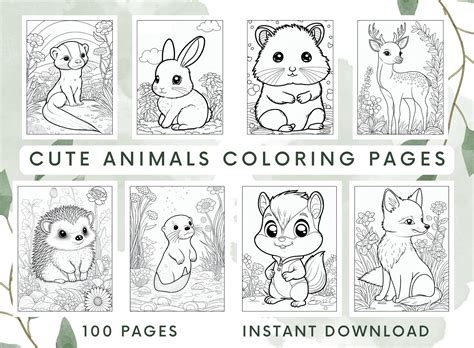 Cartoon Animals Coloring Pages Printable