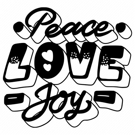 Peace Love Joy Lettering Letter Stickers Sticker Sticker