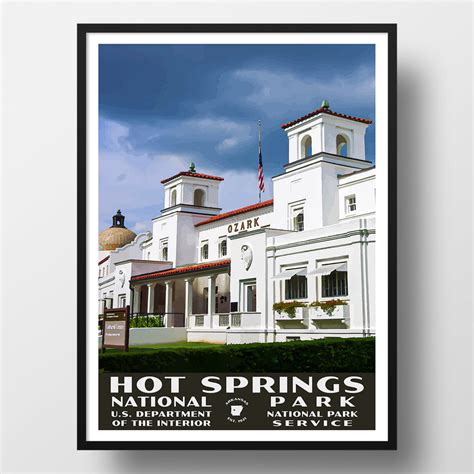 Hot Springs National Park Poster Wpa Just Go Travel Studios