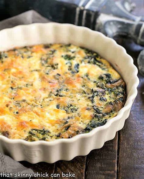 Crustless Spinach Quiche That Skinny Chick Can Bake