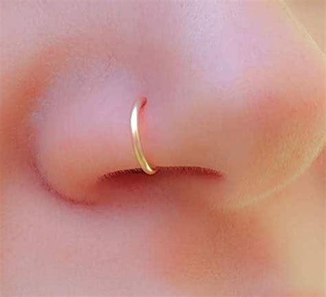 Tiny Gold Nose Ring Hoop G Nose Piercings Hoop K Gold Filled Nose Piercings Hoop Amazon