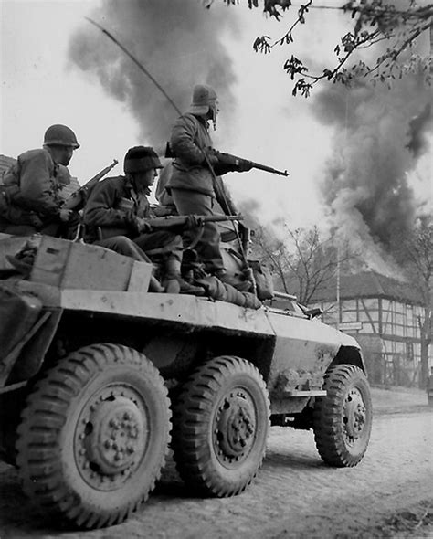 M8 Greyhound Armored Car Us Infantrymen Race To The Elbe R Flickr