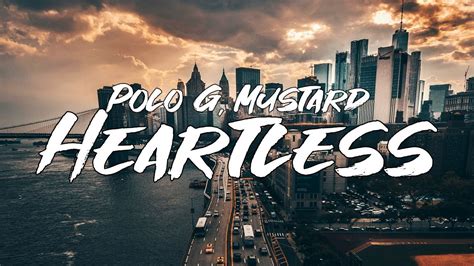 Polo G Mustard Heartless Lyrics Youtube