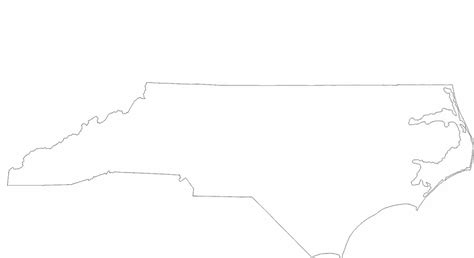 North Carolina State Outline Map Free Download
