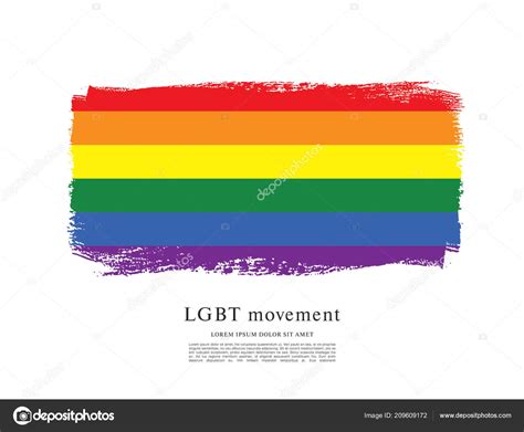 rainbow flag lgbt movement vector illustration brush stroke background stock vector image by
