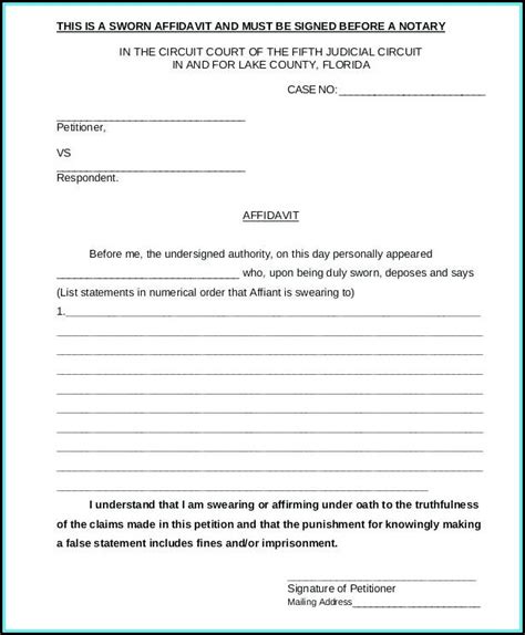 Free Sworn Affidavit Template South Africa Template 2 Resume