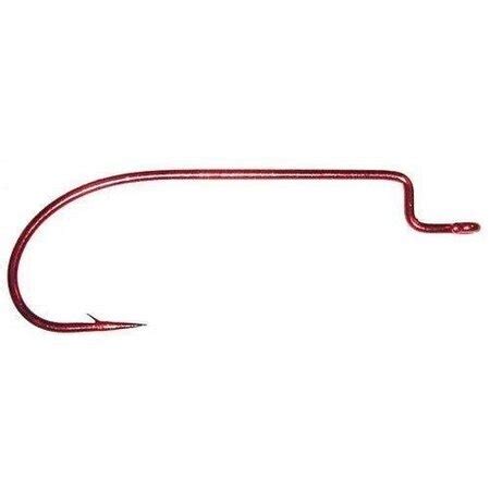 Daiichi Offset Worm Hook Size Light Wire Bleeding Bait Red D Z