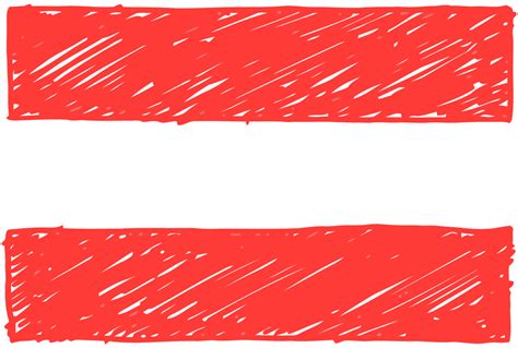 Austria National Country Flag Pencil Color Sketch Illustration With