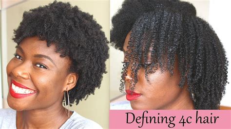 Defined Curls On 4c Natural Hair Using The Loc Method No Gel Youtube