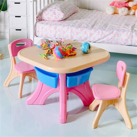 I have four nieces and i think every single one of them has done their room in pink at one time or another. Plastic Children Kids Table & Chair Set 3-Piece Play ...