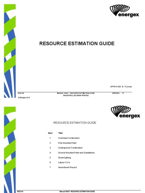 Energex Estimation Guide Pdf Insulator Electricity Electrical