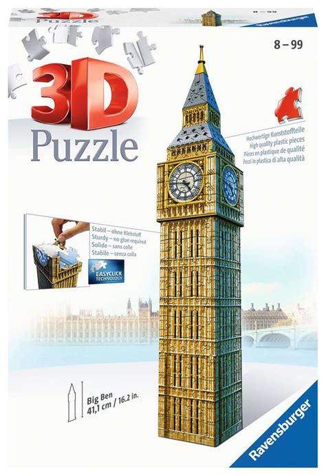 Ravensburger Big Ben 216pc 3d Jigsaw Puzzle Buildings 3d Puzzle