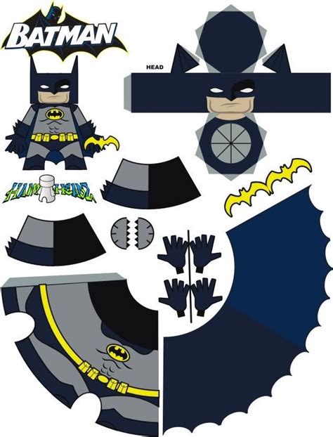11free Batman Papercraft Template Solo Hermosas