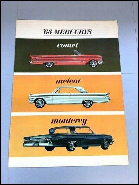 1963 Mercury Vintage Car Sales Brochure Catalog Meteor 600 800