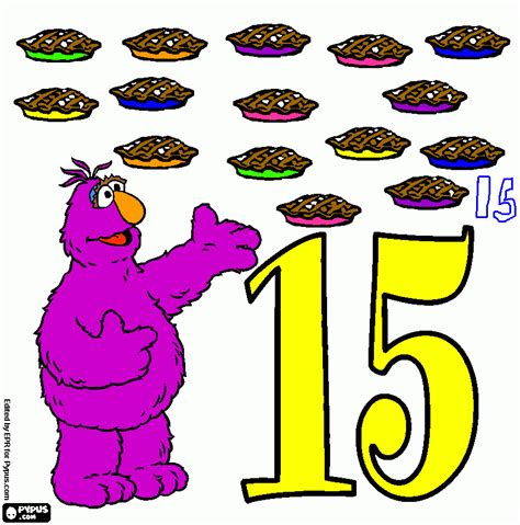 Number 15 Coloring Page Printable Number 15