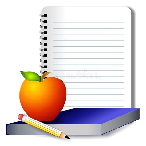 Apple Book Pencil School Theme Royalty Free Stock Images